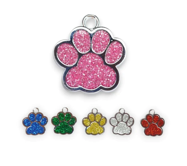 Placa de identificación para perro con grabado QR Forma de Pata - Imagen 3