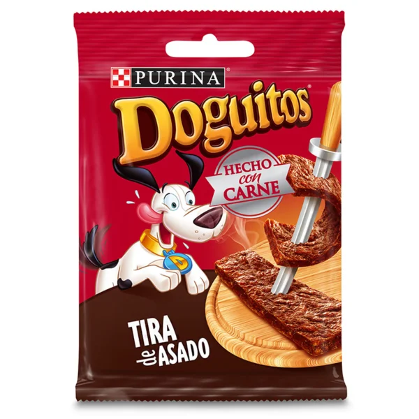 Pack 15 unidades Snack Purina Doguitos tira de asado 65gr